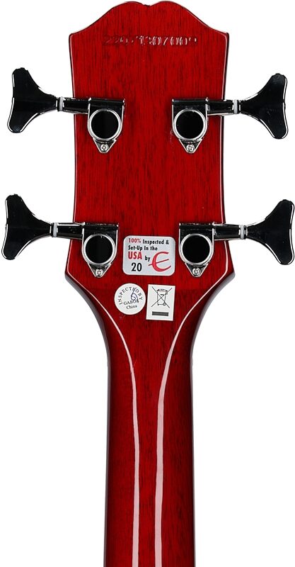 Epiphone Newport Bass Guitar, Cherry, Open Box (Very Good), Headstock Straight Back