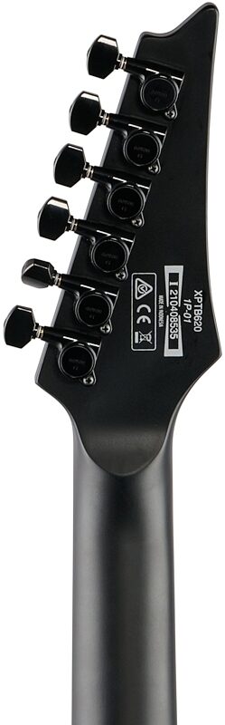 Ibanez XPTB620 Iron Label Xiphos Electric Guitar (with Gig Bag), Black Flat, Headstock Straight Back