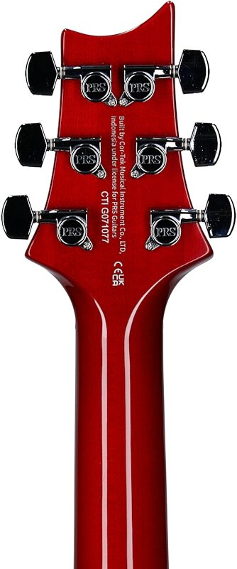 PRS Paul Reed Smith SE Custom 24-08 Electric Guitar (with Gig Bag), Charcoal Cherry Burst, Headstock Straight Back