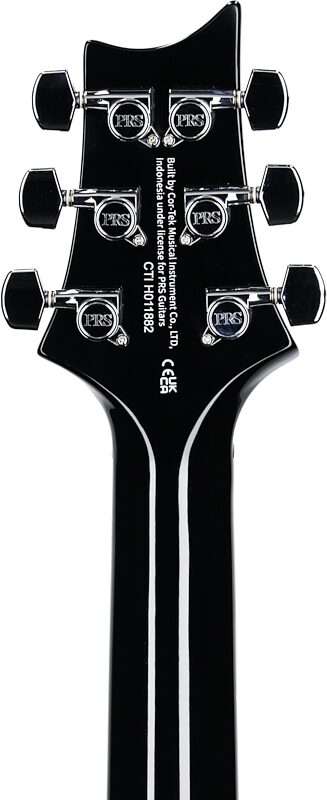 PRS Paul Reed Smith SE Custom 24 Quilt Top Electric Guitar (with Gig Bag), Amethyst, Headstock Straight Back