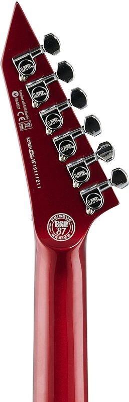 ESP LTD M1 Custom 87 Electric Guitar, Candy Apple Red, Headstock Straight Back