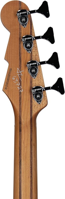 Reverend Mercalli 4 Electric Bass, Gunmetal, Maple Fretboard, Headstock Straight Back