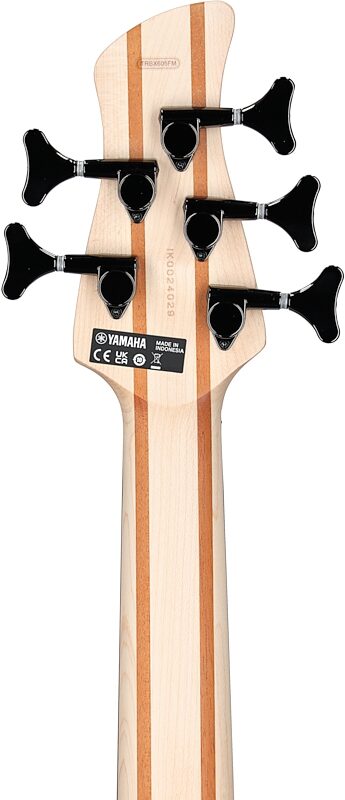 Yamaha TRBX605FM Electric Bass, 5-String, Caramel Brown, Headstock Straight Back