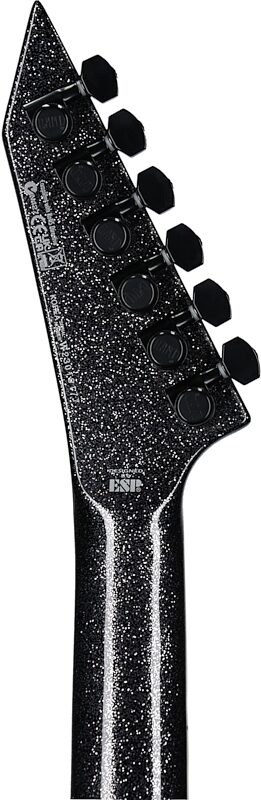 ESP LTD Kirk Hammett KH-V Electric Guitar (with Case), Black Sparkle, Headstock Straight Back