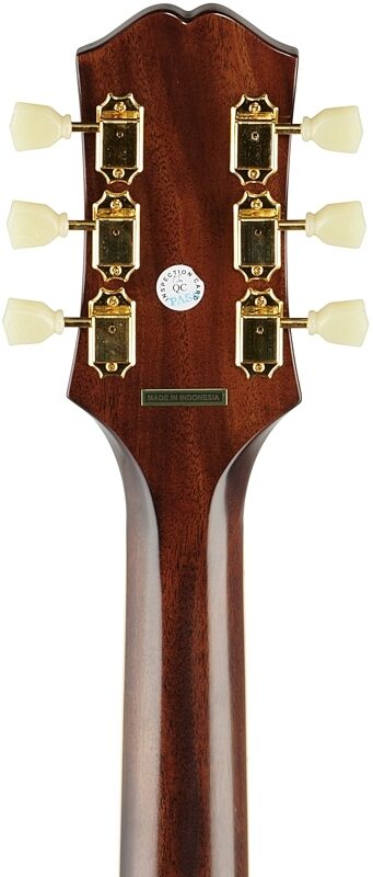 Epiphone Hummingbird Acoustic-Electric Guitar, Aged Natural Antique, Blemished, Headstock Straight Back