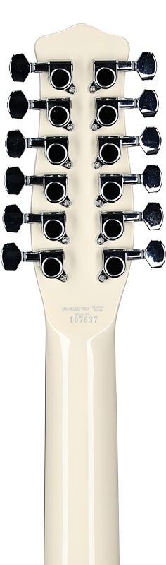 Danelectro 59X12 Electric Guitar, 12-String, Cream, Headstock Straight Back
