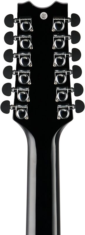 Dean Exhibition Acoustic-Electric Guitar, 12-String, Classic Black, Headstock Straight Back