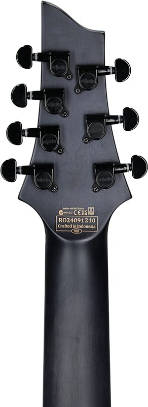 Schecter Omen Elite-7 Electric Guitar, 7-String, Charcoal, Headstock Straight Back