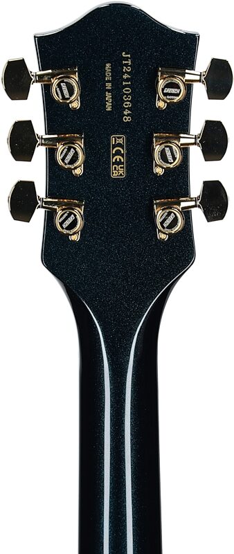 Gretsch Pro Collection Nashville Electric Guitar (with Case), Midnight Sapphire, Headstock Straight Back
