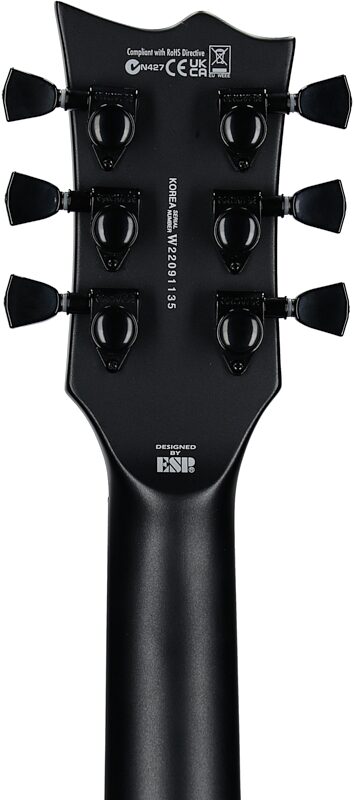 ESP LTD Viper 1000 Evertune Electric Guitar, Charcoal Metallic Satin, Headstock Straight Back