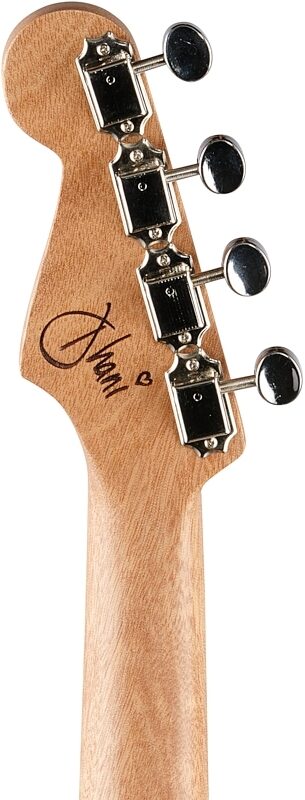 Fender Dhani Harrison Acoustic-Electric Ukulele (with Gig Bag), Sapphire Blue, Headstock Straight Back