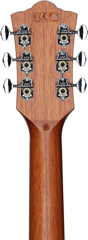 Guild M-260E Deluxe Concert Acoustic-Electric Guitar, Edge Burst, Headstock Straight Back