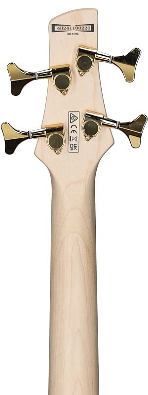 Ibanez GSR200PC Gio Electric Bass, Transparent Marine Burst, Headstock Straight Back
