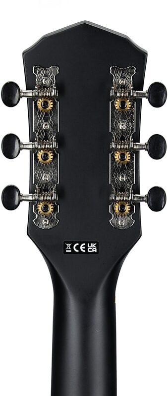 Fender Tim Armstrong Hellcat Acoustic-Electric Guitar, Checkerboard, Headstock Straight Back