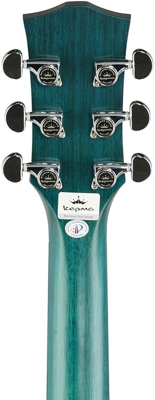 Kepma K3 Series GA3-130 Acoustic-Electric Guitar, Blue Matte, with K1 Pickup, Headstock Straight Back