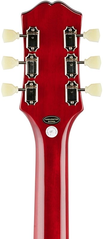 Epiphone ES-335 Electric Guitar, Cherry, Headstock Straight Back