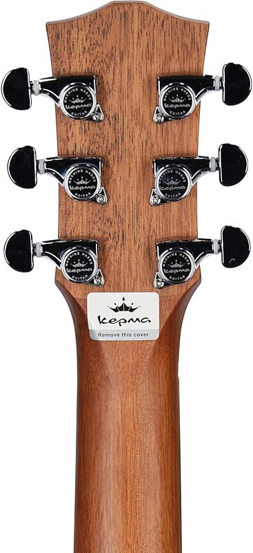 Kepma K3 Series M3-130 Mini Acoustic-Electric Guitar, Natural, Headstock Straight Back
