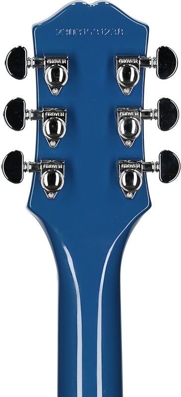 Epiphone Exclusive Les Paul Standard 60s Electric Guitar, Blue Sparkle, Headstock Straight Back