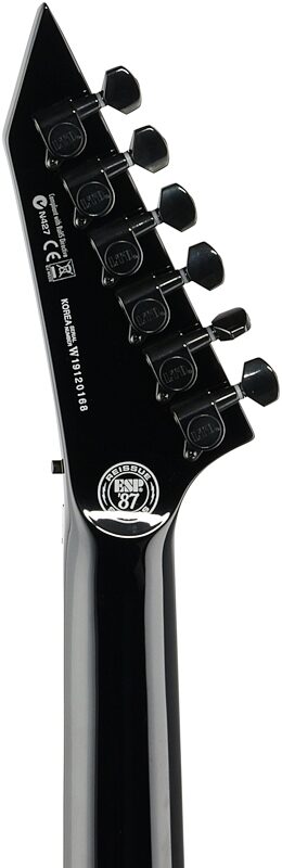 ESP LTD Eclipse 87 Electric Guitar, with Floyd Rose Tremolo, Black, Headstock Straight Back