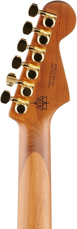 Charvel Angel Vivaldi DK24 Nova Electric Guitar, Aqua Firemist, Headstock Straight Back