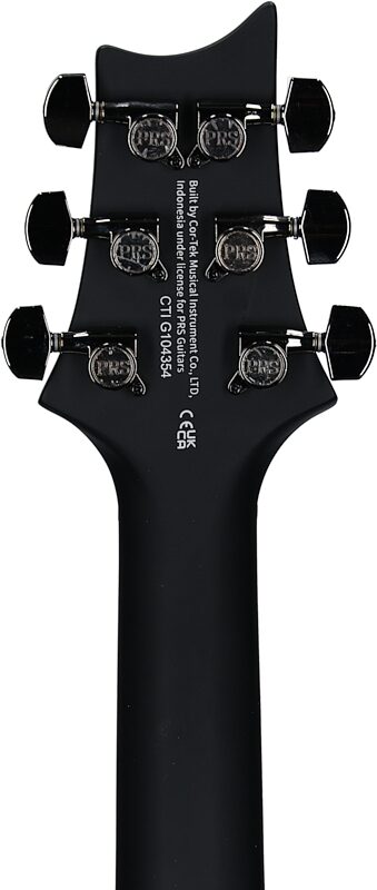 PRS Paul Reed Smith SE Custom 24-08 Electric Guitar, Burl Lake Blue Midnight Burst, Headstock Straight Back