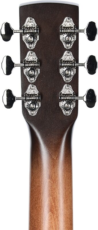 Godin Limited Edition Parlor Acoustic-Electric Guitar, Black Burst, Headstock Straight Back