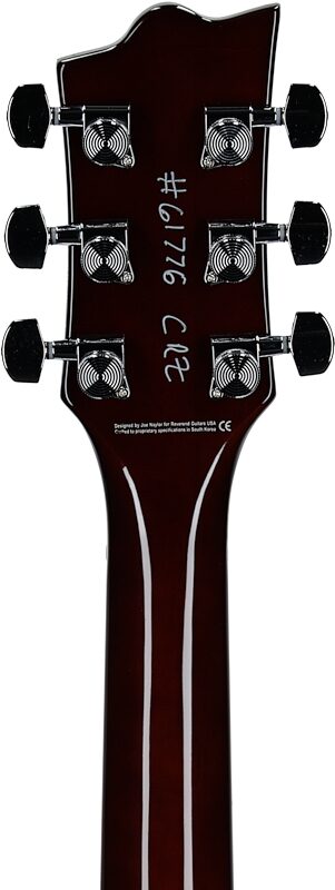 Reverend Roundhouse Electric Guitar, Midnight Black, Headstock Straight Back