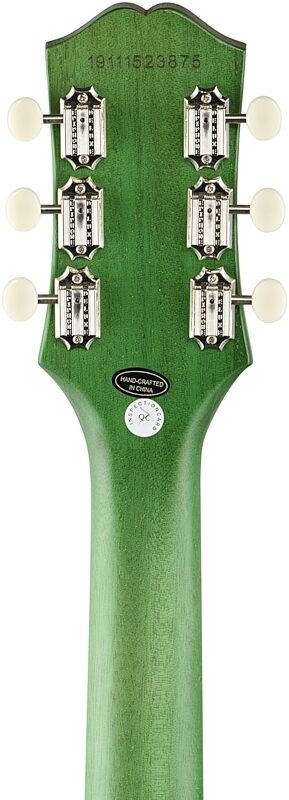Epiphone SG Classic Worn P90 Electric Guitar, Inverness Green, Headstock Straight Back