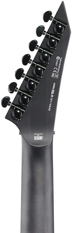 ESP LTD M-1007QM Electric Guitar, 7-String, See-Thru Black Satin, Headstock Straight Back