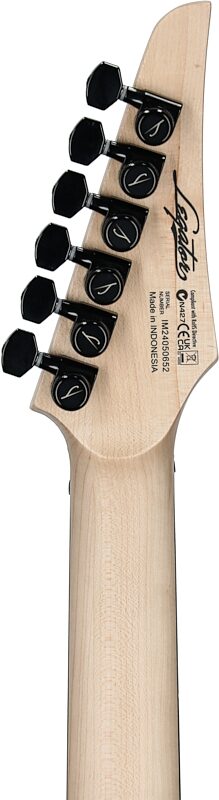 Legator Ninja 6 Multi-Scale Guitar, Black Quilted Maple, Headstock Straight Back