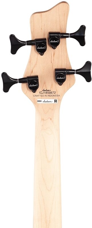 Jackson JS2 Spectra Electric Bass, Tobacco Burst, Headstock Straight Back