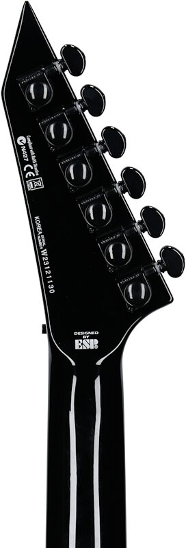 ESP LTD Jeff Hanneman JH-600 CTM Electric Guitar (with Case), Black, Headstock Straight Back