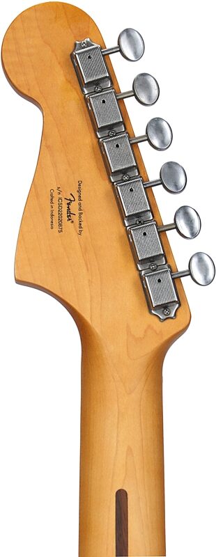 Squier 40th Anniversary Vintage Edition Jazzmaster Electric Guitar (Maple Fingerboard), Desert Sand, Headstock Straight Back