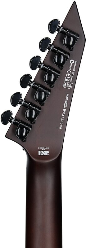 ESP LTD Arrow-1000QM Electric Guitar, Dark Brown Sunburst, Headstock Straight Back