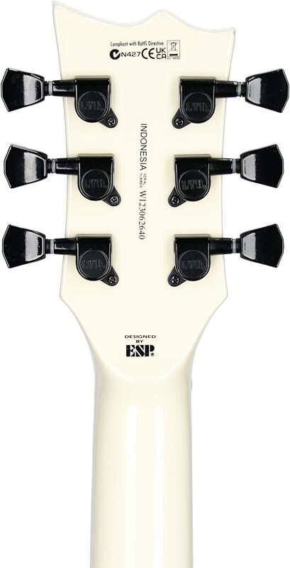 ESP LTD Viper 256 Electric Guitar, Olympic White, Headstock Straight Back