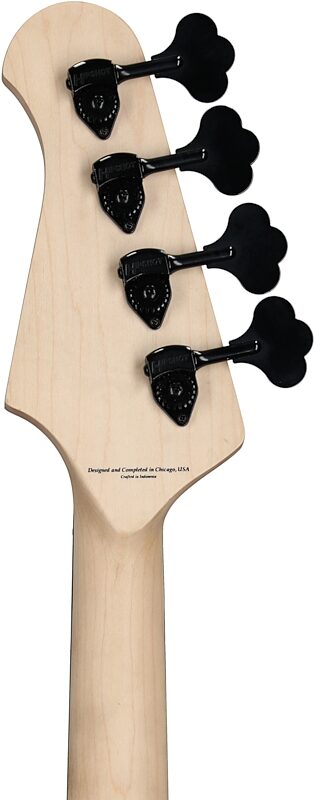 Lakland Skyline 44-64 Custom GZ PJ Electric Bass, Black, Headstock Straight Back