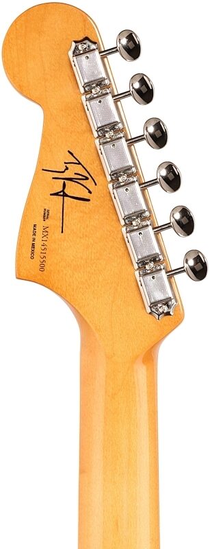 Fender Troy Van Leeuwen Jazzmaster Electric Guitar (with Case), Oxblood, Headstock Straight Back