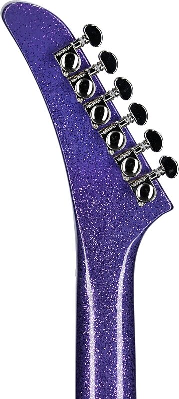 Epiphone Exclusive Explorer Electric Guitar, Purple Sparkle, Headstock Straight Back