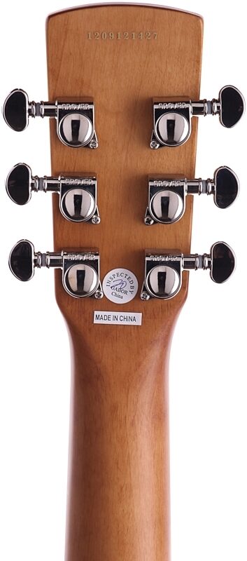 Epiphone Dobro Hound Dog Deluxe Roundneck Resonator Guitar, Vintage Brown, Headstock Straight Back