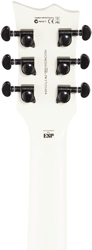ESP LTD EC-401 Electric Guitar, Olympic White, Headstock Straight Back