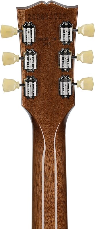 Gibson Exclusive Les Paul Studio Figured Electric Guitar (with Soft Case), Figured Ocean Blue, Headstock Straight Back