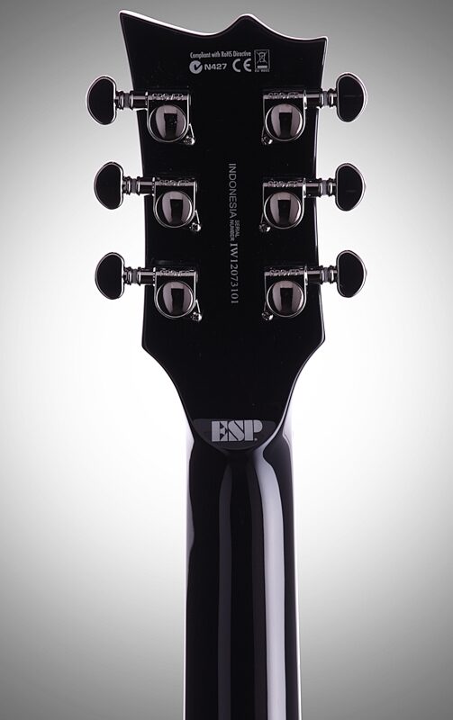 ESP LTD EC-401 Electric Guitar, Black, Headstock Straight Back