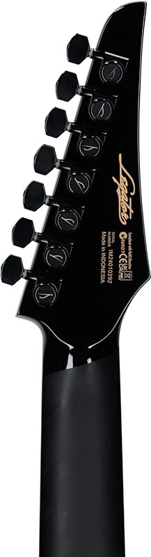 Legator Ninja 7 Slaughter Series Electric Guitar, 7-String, Demolisher Black , Headstock Straight Back