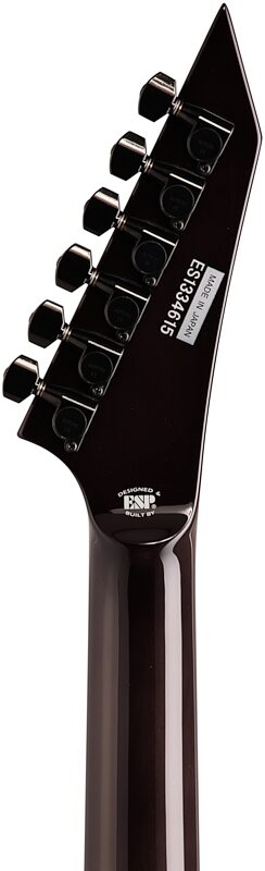 ESP E-II M-2 FM Electric Guitar, See Thru Black, Headstock Straight Back