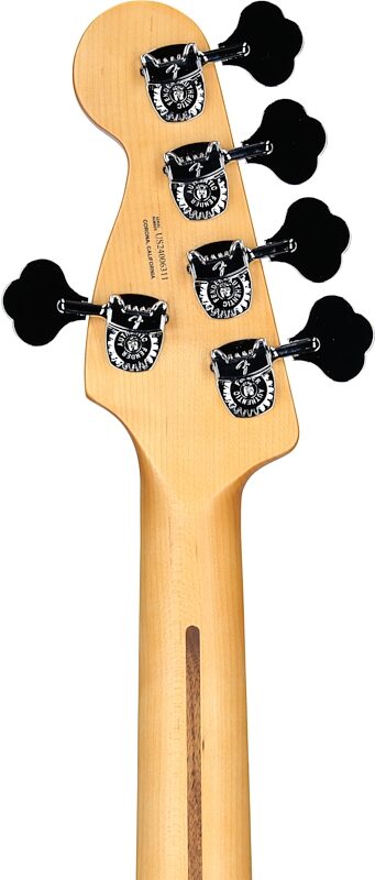 Fender American Ultra II Jazz V Electric Bass, 5-String, Maple Fingerboard (with Case), Sinister Red, Headstock Straight Back