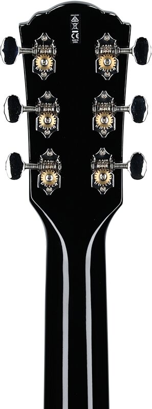 Guild DS-240E Dreadnought Acoustic-Electric Guitar, Black, Headstock Straight Back