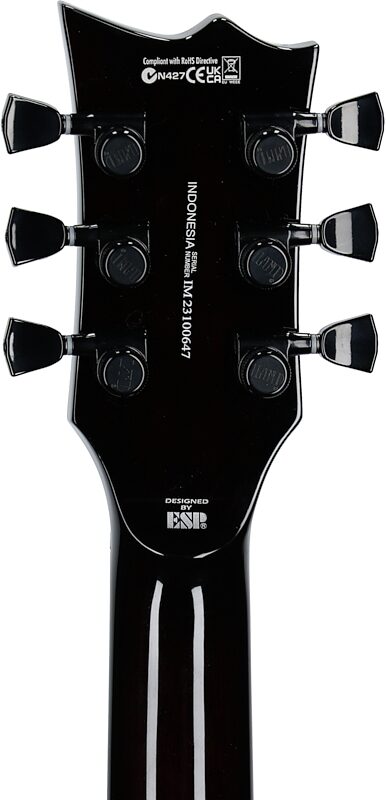 ESP LTD Deluxe EC-01FT Electric Guitar, Vintage Burst, Headstock Straight Back