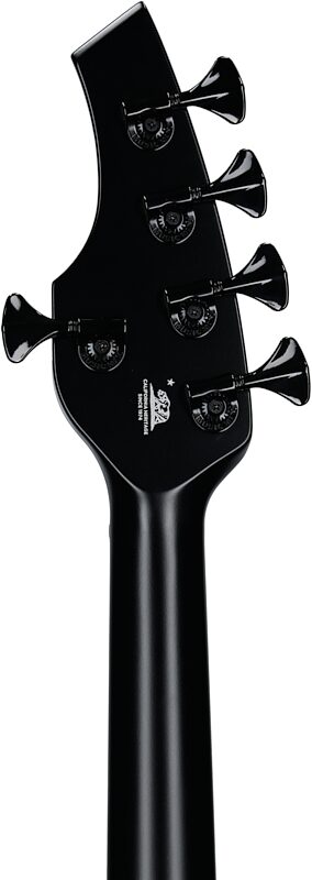 Ernie Ball Music Man Bongo 5HH Electric Bass, 5-String (with Case), Stealth Black, Headstock Straight Back