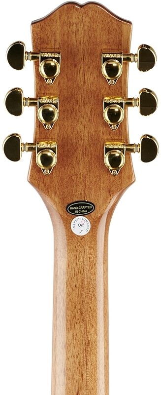 Epiphone Les Paul Custom Koa Electric Guitar, Natural, Blemished, Headstock Straight Back
