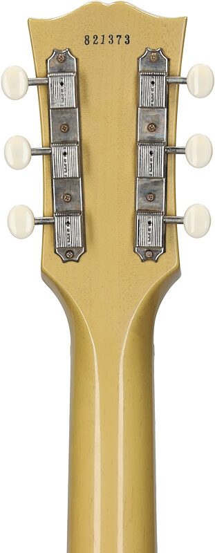 Gibson Custom 1958 Les Paul Junior Double Cut Reissue Electric Guitar (with Case), TV Yellow, Headstock Straight Back